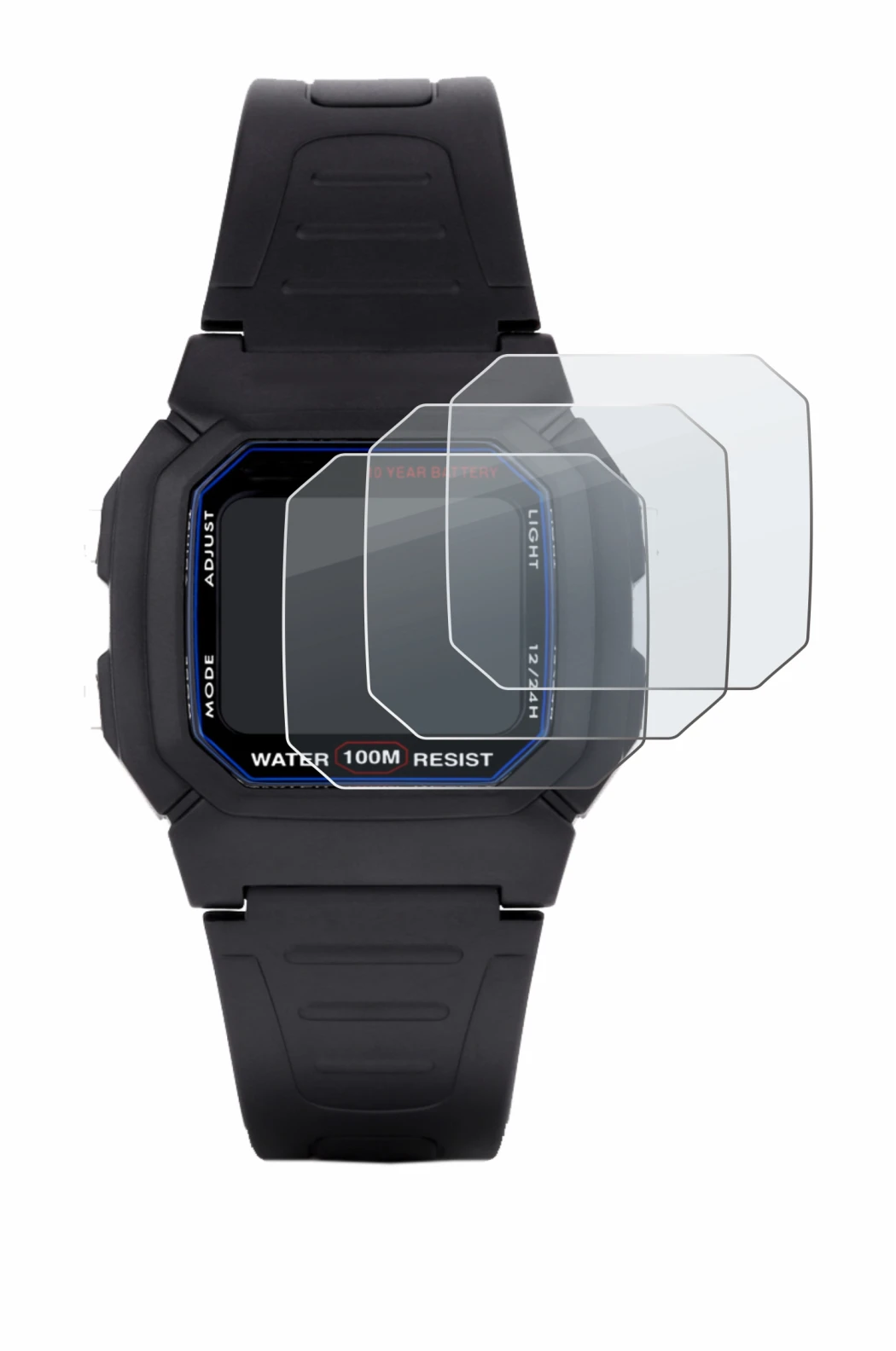 Image de l'appareil Casio W-800H-1AVES avec une grande variété de protections d'écran.