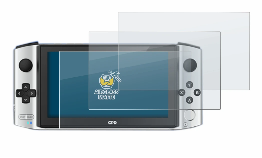 Image de l'appareil GPD Win 3 avec une grande variété de protections d'écran.
