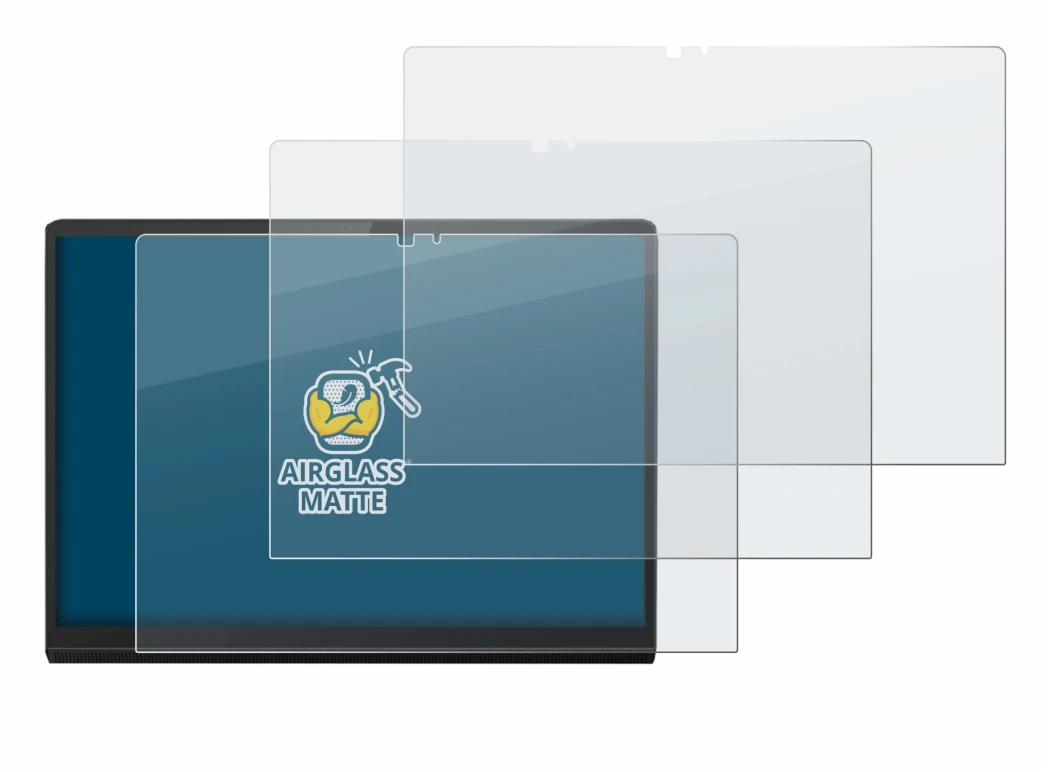 Image de l'appareil Lenovo Yoga Tab 13 avec une grande variété de protections d'écran.