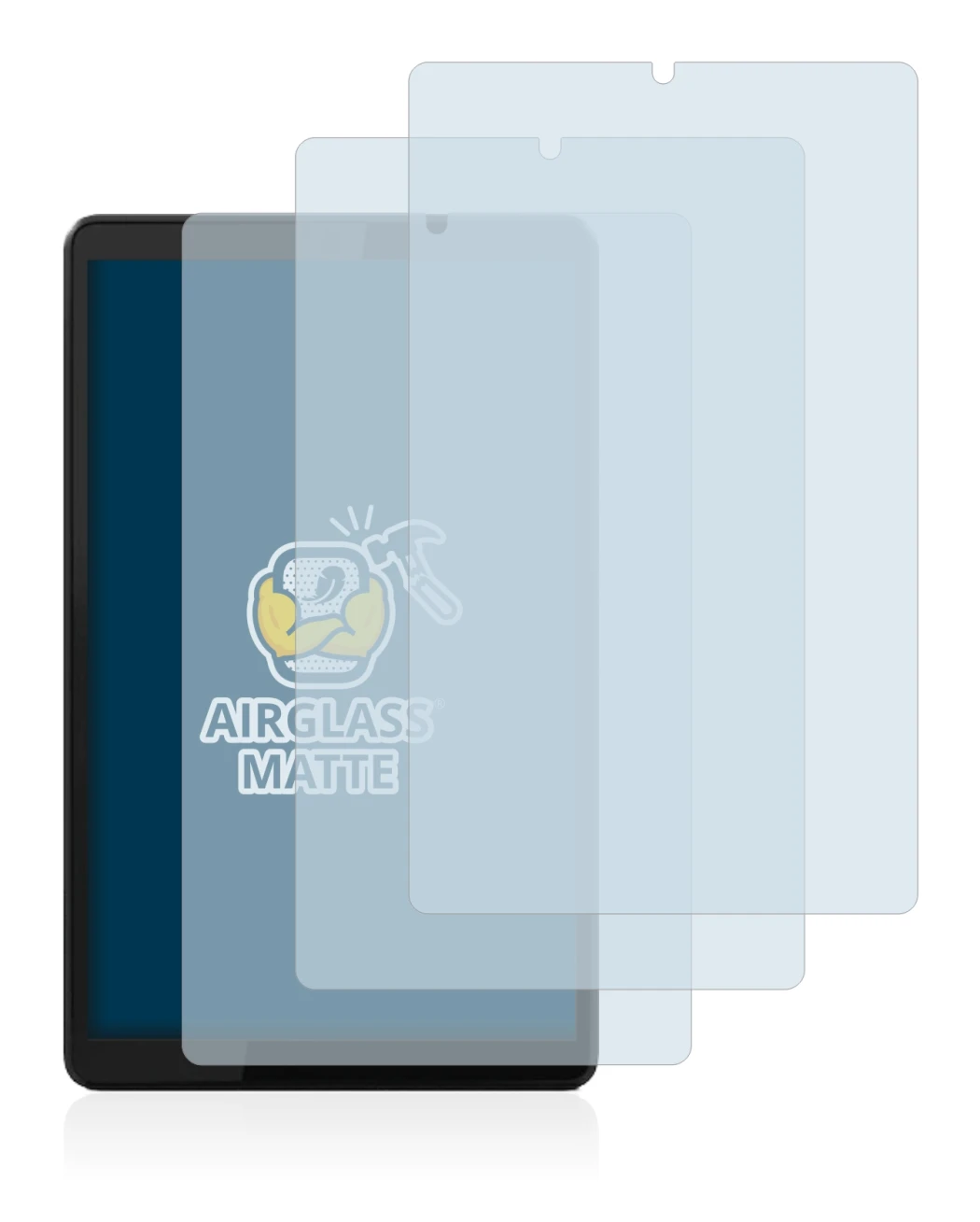 Image de l'appareil Lenovo Tab M8 (3ème Gen.) avec une grande variété de protections d'écran.