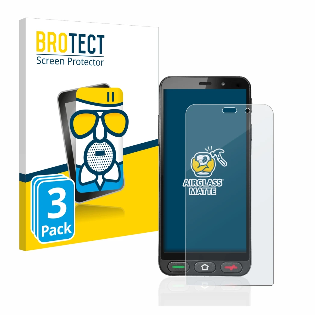 Face avant d’un emballage produit avec le logo de la marque BROTECT. À côté, l’appareil Brondi Amico S Nero est représenté ave