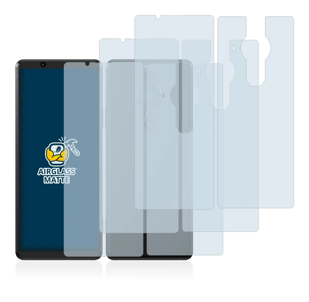 Image de l'appareil Sony Xperia Pro-I (Avant+Arrière) avec une grande variété de protections d'écran.