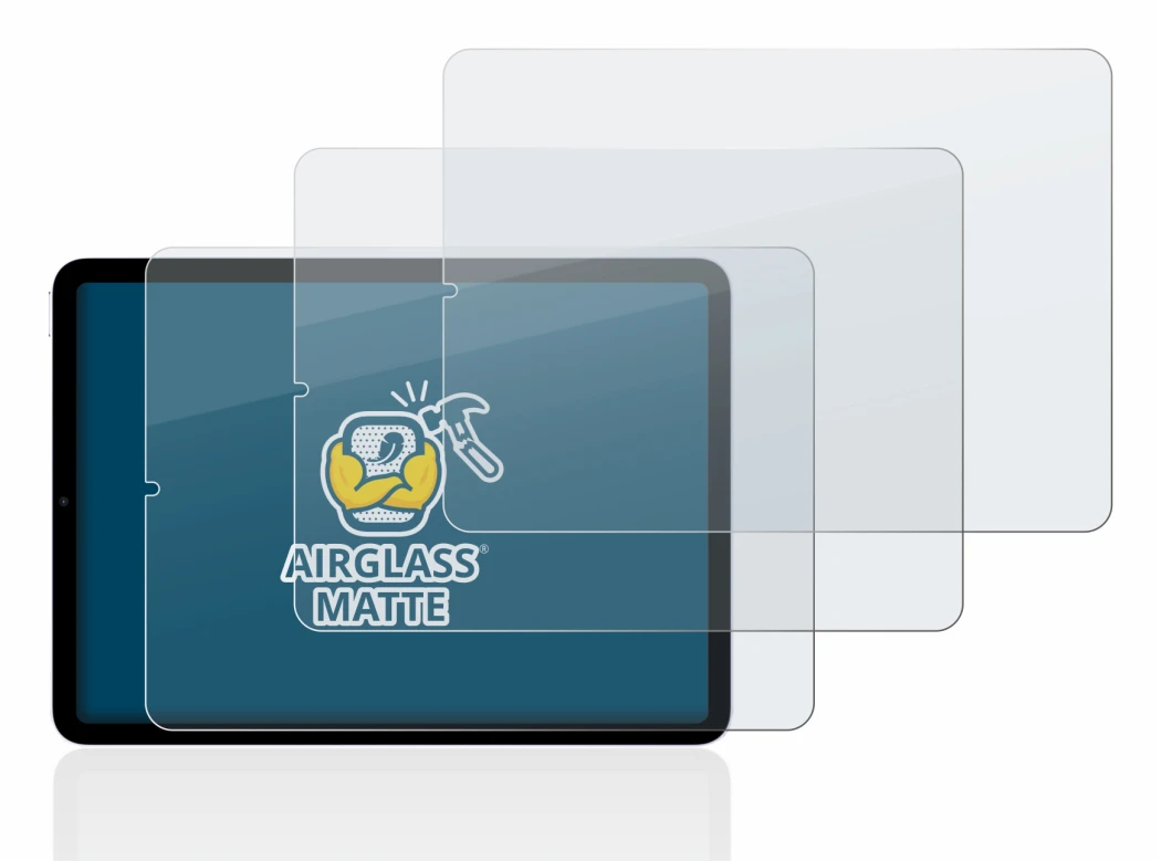 Image de l'appareil Apple iPad Air 5 2022 (5ème Gen.) avec une grande variété de protections d'écran.