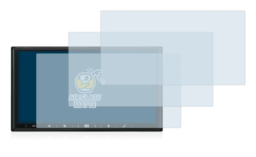 Image de l'appareil Alpine iLX-W690D avec une grande variété de protections d'écran.