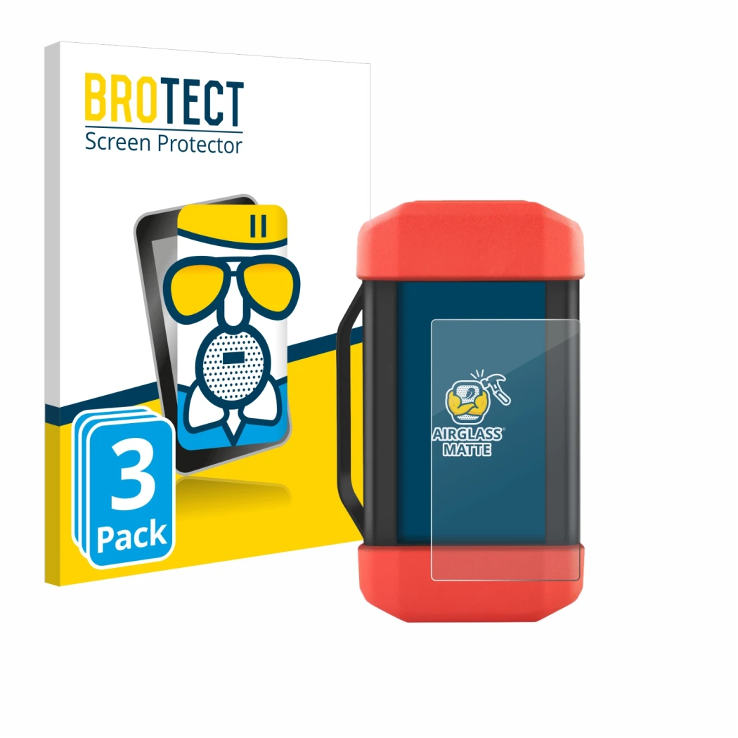 Face avant d’un emballage produit avec le logo de la marque BROTECT. À côté, l’appareil Launch SRDs SmartLink est représenté a
