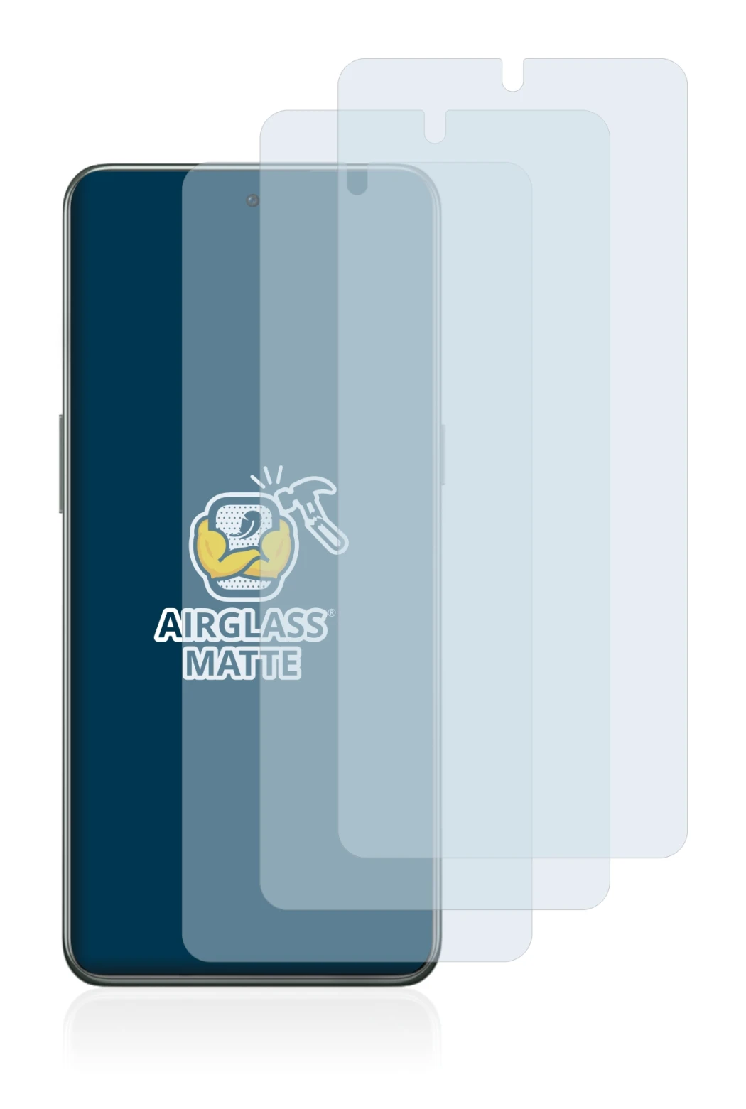 Image de l'appareil OnePlus 10T 5G avec une grande variété de protections d'écran.