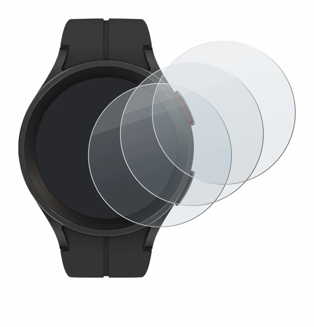 Image de l'appareil Samsung Galaxy Watch 5 Pro avec une grande variété de protections d'écran.