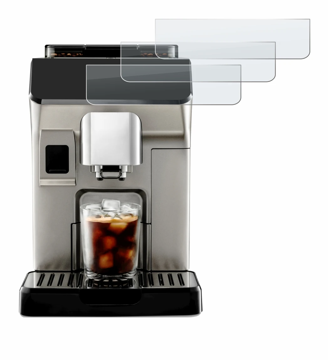 Image de l'appareil DeLonghi Eletta Explore avec une grande variété de protections d'écran.