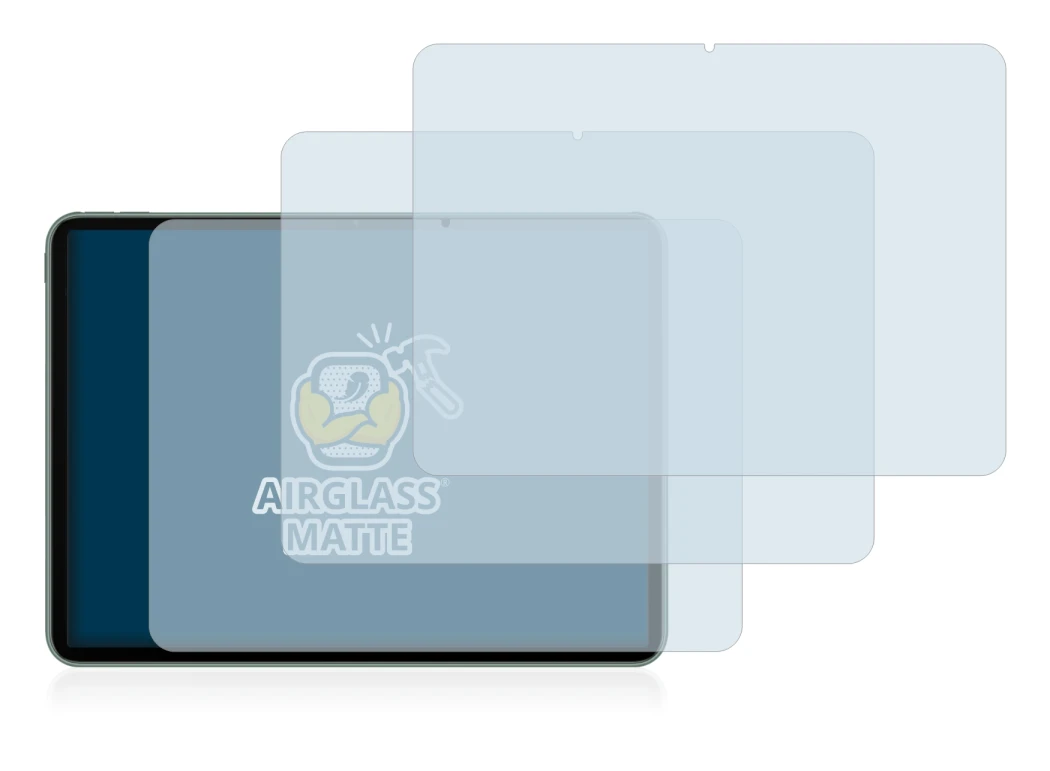 Image de l'appareil OnePlus Pad avec une grande variété de protections d'écran.