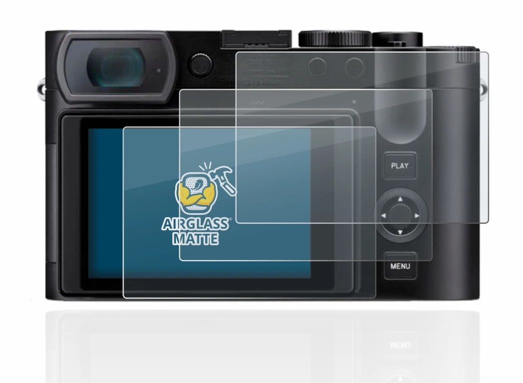 Image de l'appareil Leica Q3 avec une grande variété de protections d'écran.