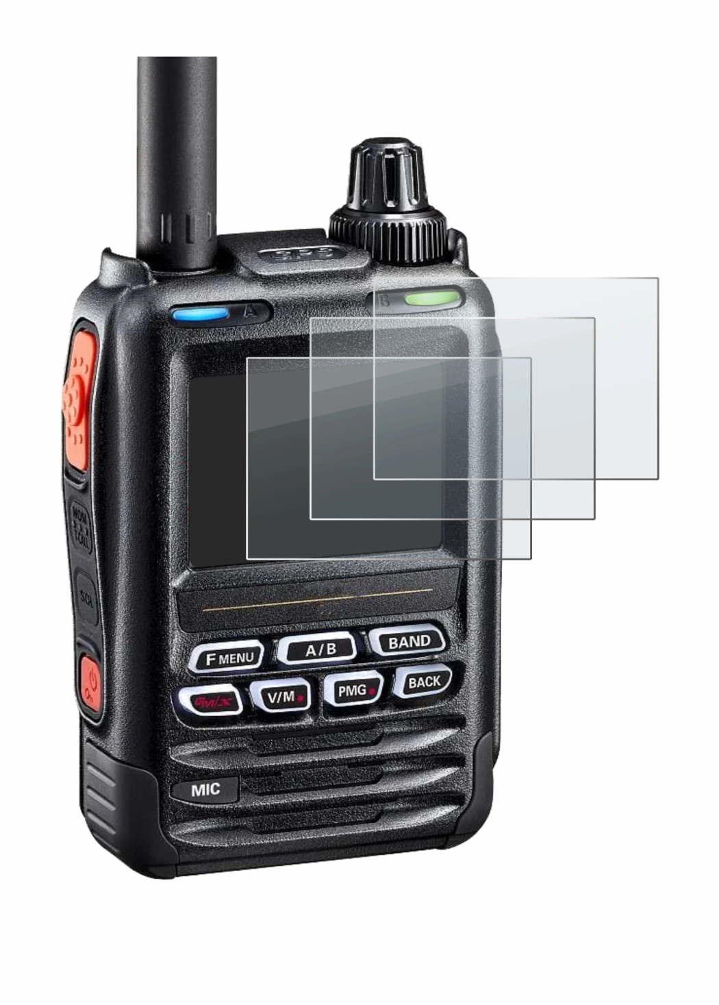 Image de l'appareil Yaesu FT-5DE/DR avec une grande variété de protections d'écran.