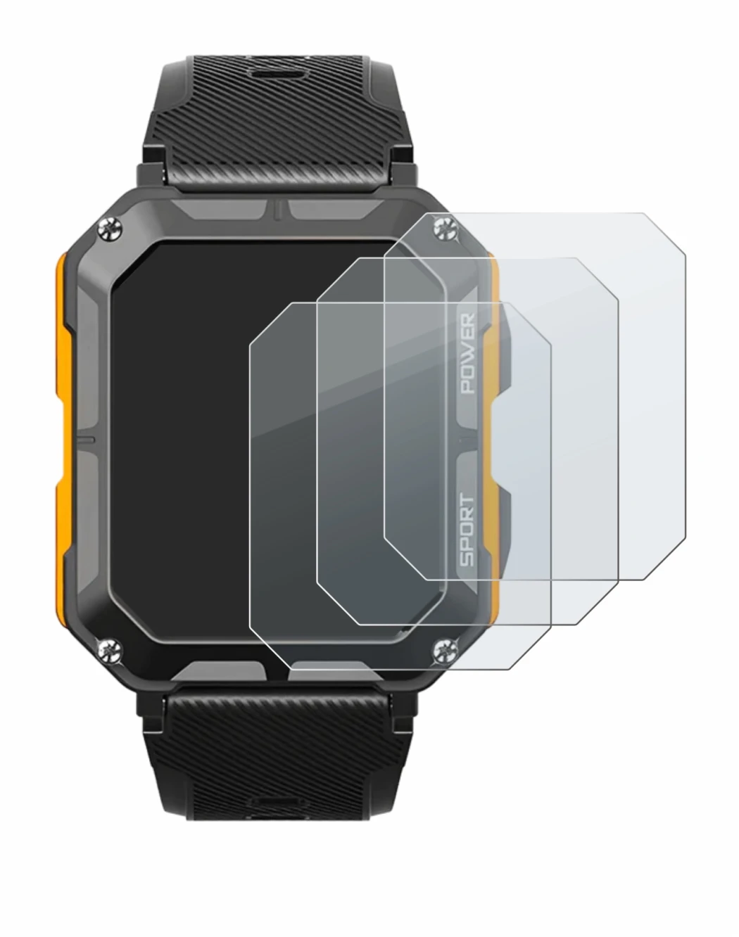 Image de l'appareil Njord Gear The Indestructible Smartwatch avec une grande variété de protections d'écran.
