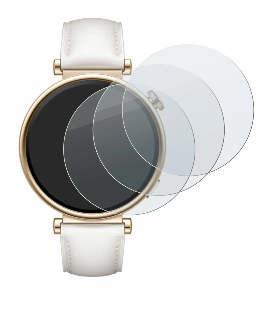 Image de l'appareil Huawei Watch GT 4 (41mm) avec une grande variété de protections d'écran.