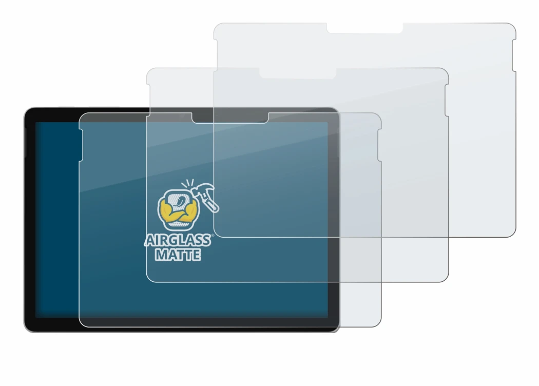 Image de l'appareil Microsoft Surface Go 4 avec une grande variété de protections d'écran.