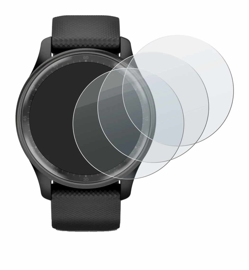 Image de l'appareil Garmin Vivomove Trend avec une grande variété de protections d'écran.