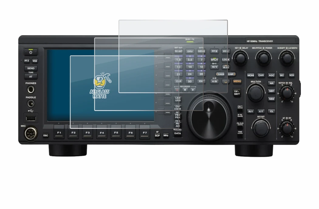 Image de l'appareil Kenwood TS-890S avec une grande variété de protections d'écran.