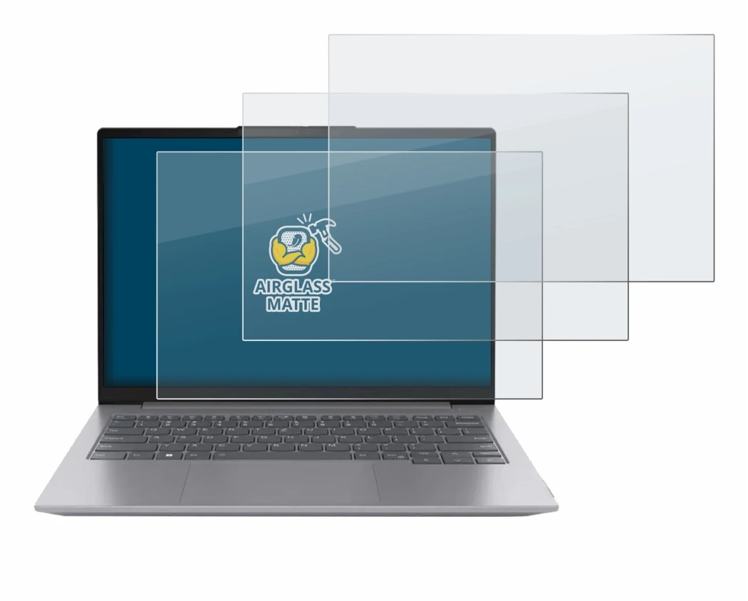 Image de l'appareil Lenovo ThinkBook 16 Gen 6 avec une grande variété de protections d'écran.