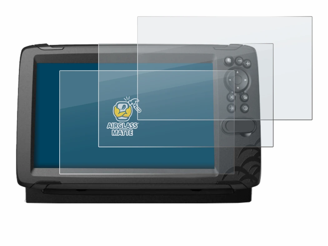 Image de l'appareil Lowrance HOOK Reveal 9 avec une grande variété de protections d'écran.