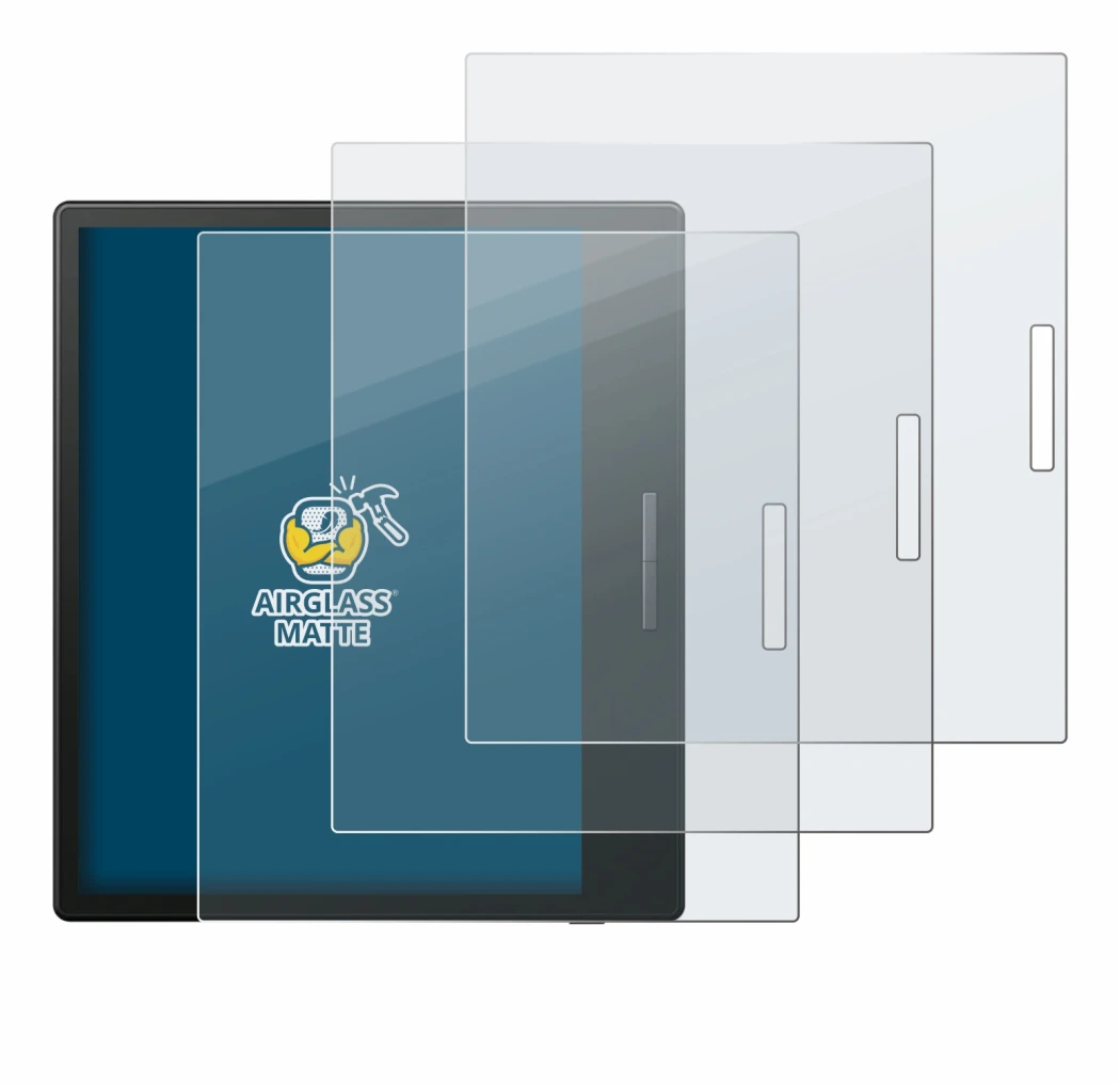 Image de l'appareil Boox Go Color 7 avec une grande variété de protections d'écran.