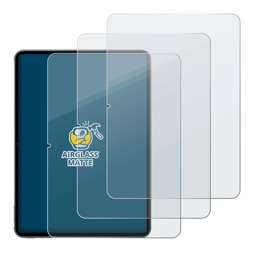 Image de l'appareil OnePlus Pad 2 (portrait) avec une grande variété de protections d'écran.