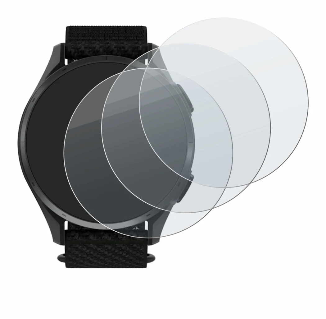 Image de l'appareil Garmin Approach S50 avec une grande variété de protections d'écran.