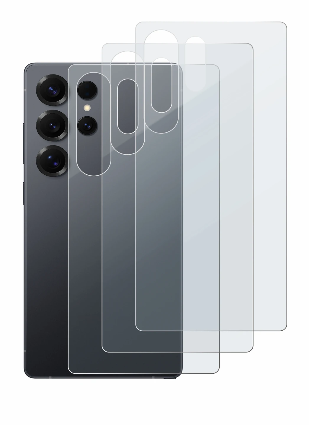 Image de l'appareil Samsung Galaxy S25 Ultra Enterprise Edition (Arrière) avec une grande variété de protections d'écran.