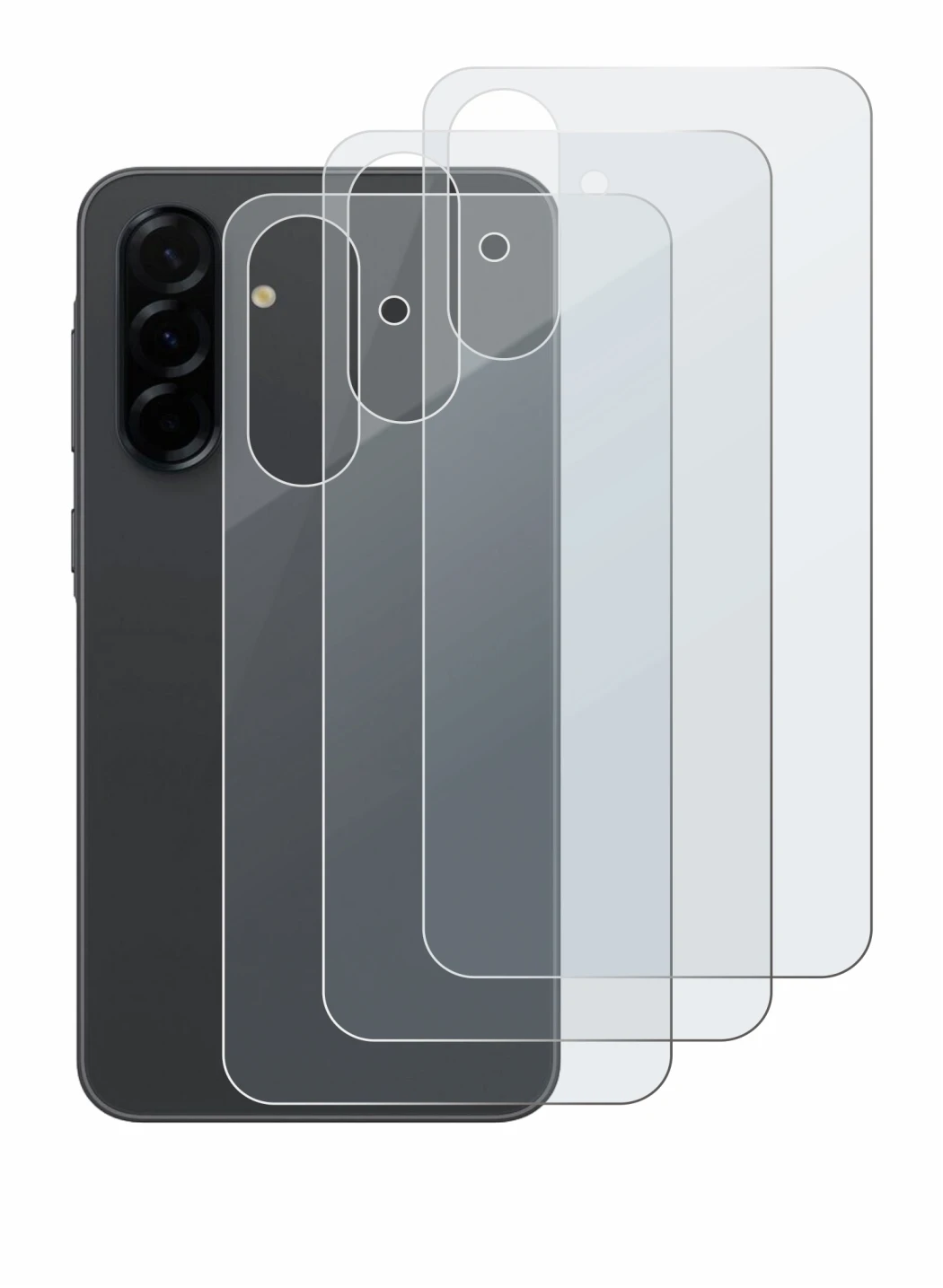 Image de l'appareil Samsung Galaxy A36 5G (Arrière) avec une grande variété de protections d'écran.