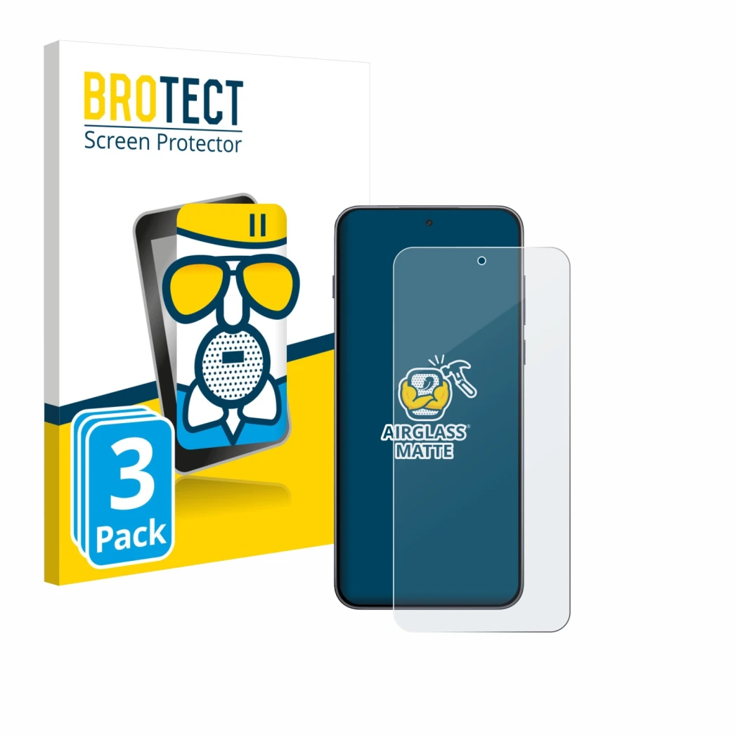 Face avant d’un emballage produit avec le logo de la marque BROTECT. À côté, l’appareil OnePlus Nord 5 est représenté avec la 