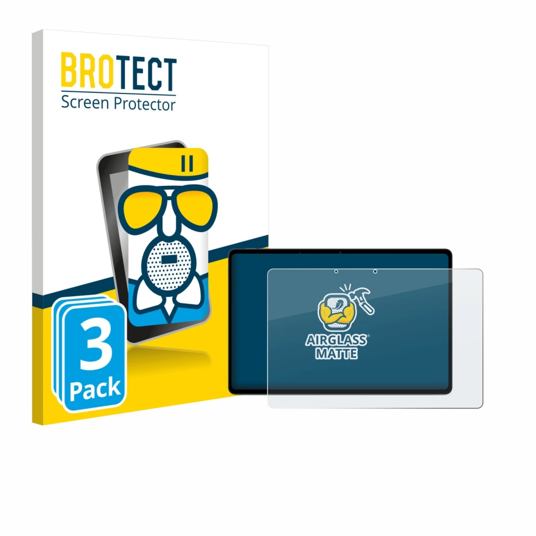 Face avant d’un emballage produit avec le logo de la marque BROTECT. À côté, l’appareil OnePlus Pad Lite est représenté avec l