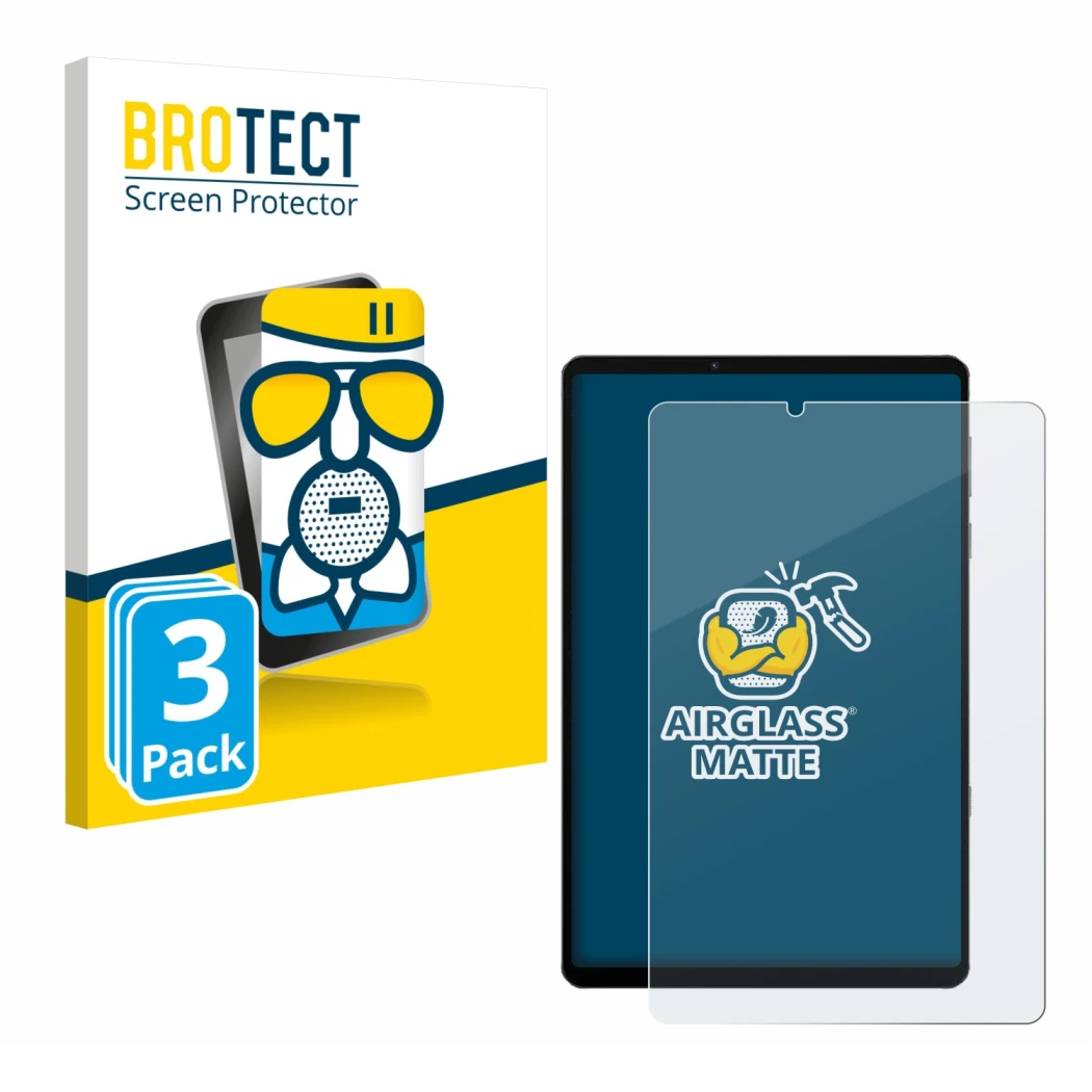 Face avant d’un emballage produit avec le logo de la marque BROTECT. À côté, l’appareil Lenovo Legion Y700 2022 est représenté