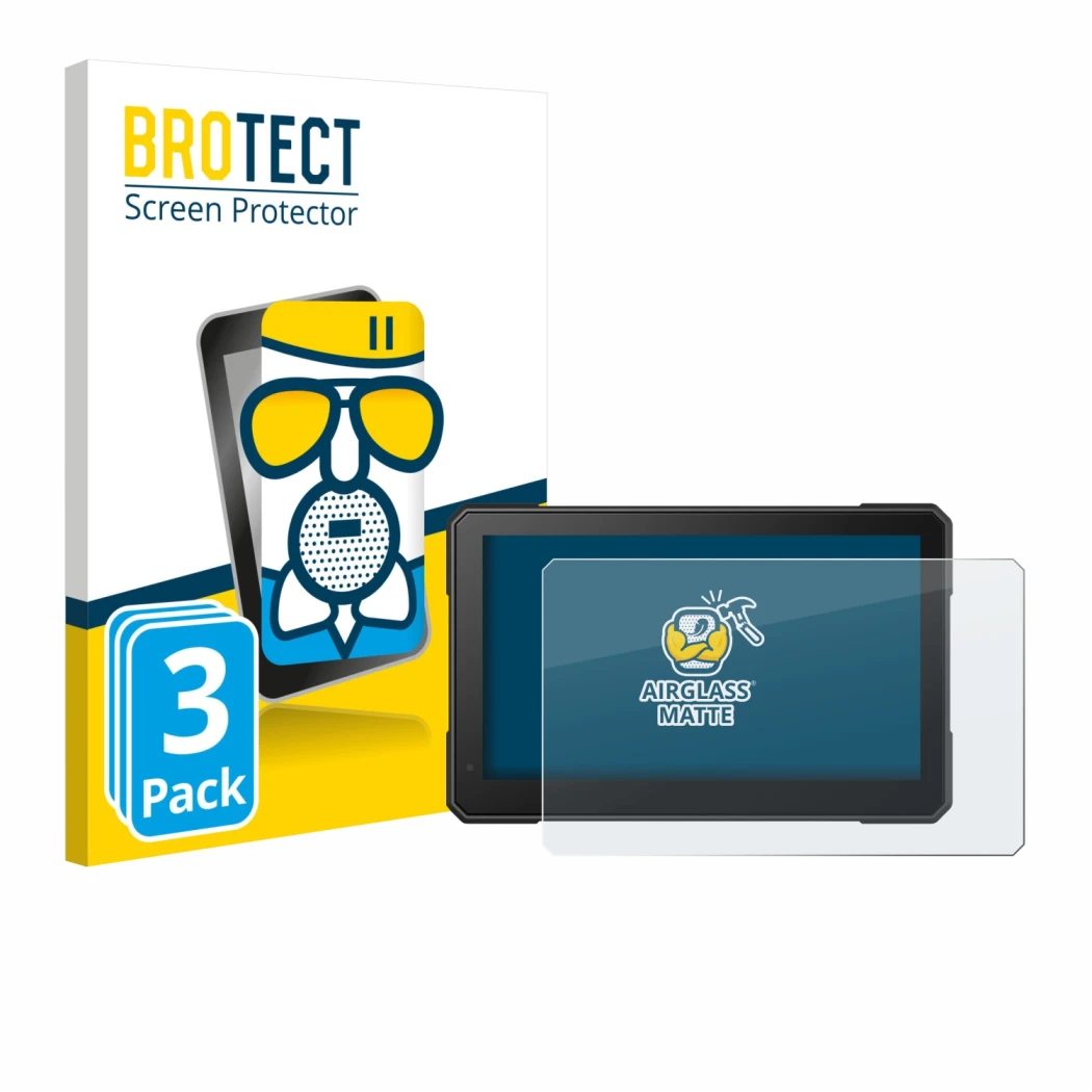 Face avant d’un emballage produit avec le logo de la marque BROTECT. À côté, l’appareil Interphone Sync 70 Essential est repré