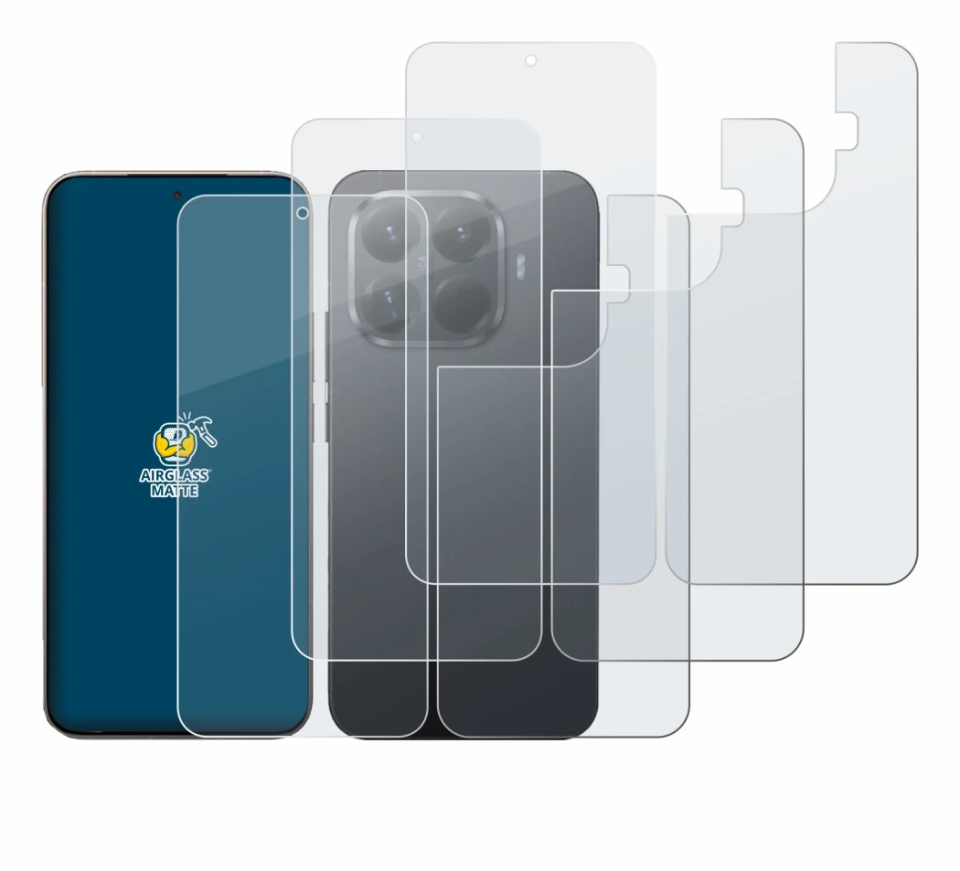 Image de l'appareil Xiaomi 15T Pro (Avant+Arrière) avec une grande variété de protections d'écran.