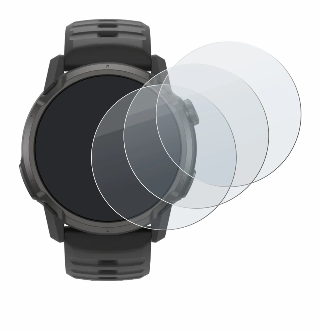 Image de l'appareil Coros Apex 4 (42 mm) avec une grande variété de protections d'écran.