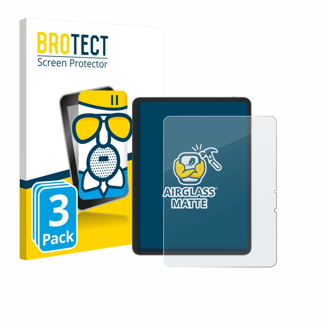 Face avant d’un emballage produit avec le logo de la marque BROTECT. À côté, l’appareil Blackview Link 8 est représenté avec l