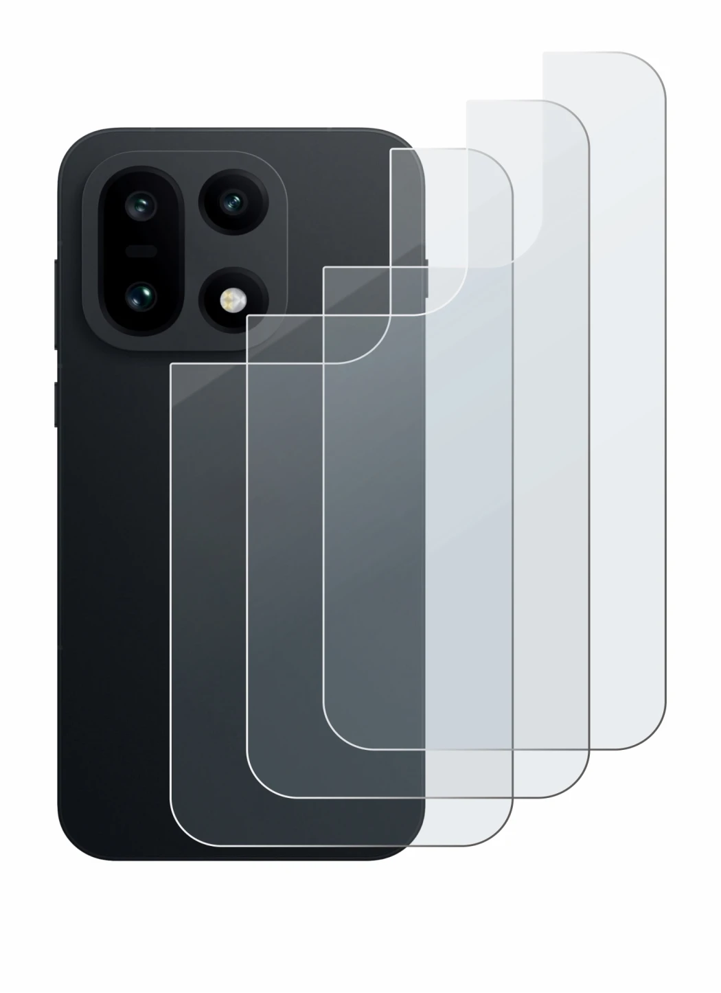 Image de l'appareil OnePlus 15 (Arrière) avec une grande variété de protections d'écran.