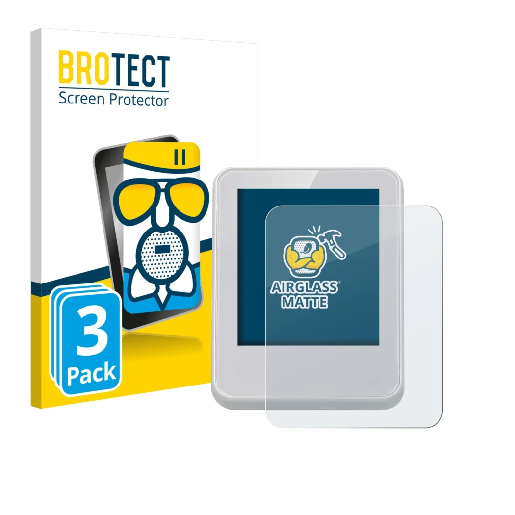 Face avant d’un emballage produit avec le logo de la marque BROTECT. À côté, l’appareil Bresser ClimaTemp Thermomètre d'ambian