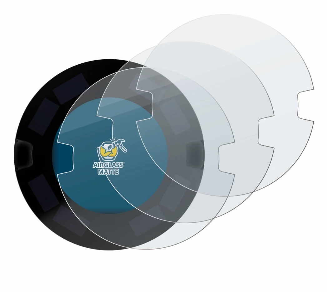 Image de l'appareil OOONO P-DISC NO3 avec une grande variété de protections d'écran.