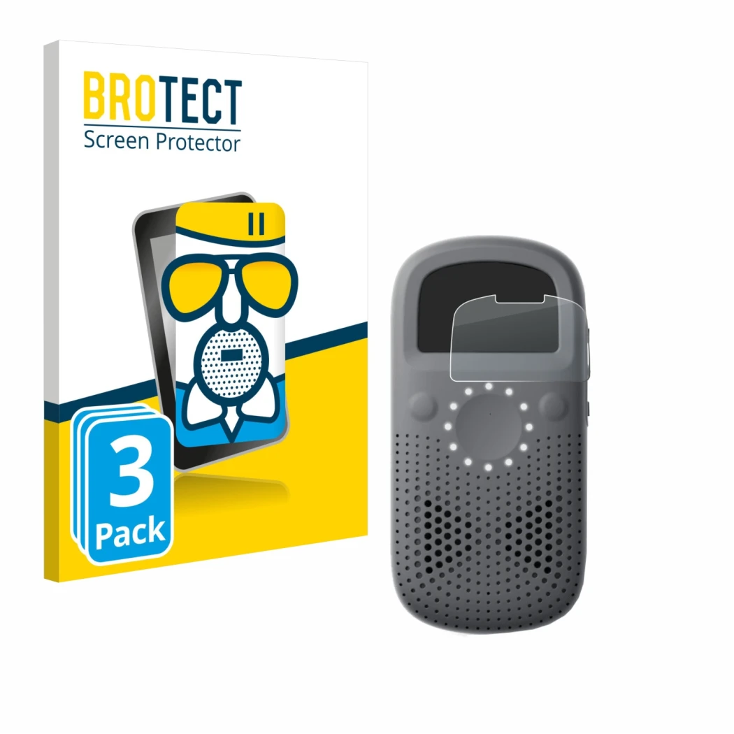 Face avant d’un emballage produit avec le logo de la marque BROTECT. À côté, l’appareil Relay X est représenté avec la protect