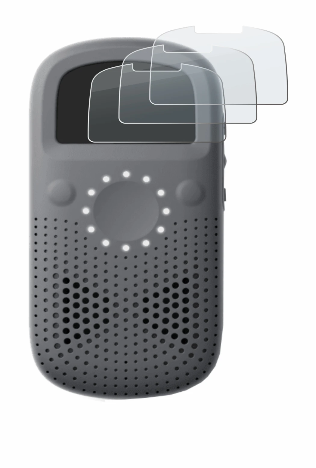 Image de l'appareil Relay X avec une grande variété de protections d'écran.