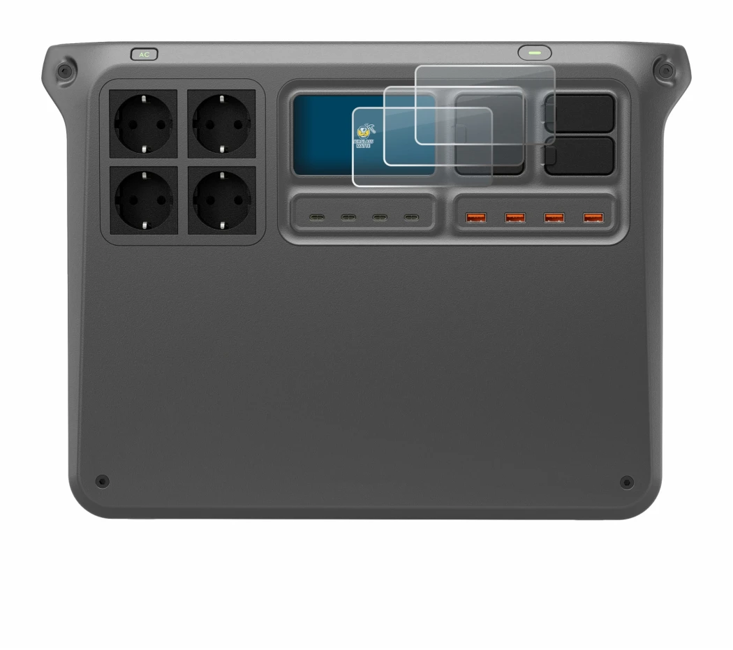 Image de l'appareil DJI Power 2000 avec une grande variété de protections d'écran.