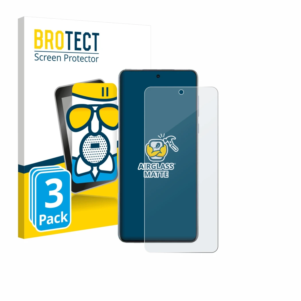 Face avant d’un emballage produit avec le logo de la marque BROTECT. À côté, l’appareil Oppo Find X8s+ est représenté avec la