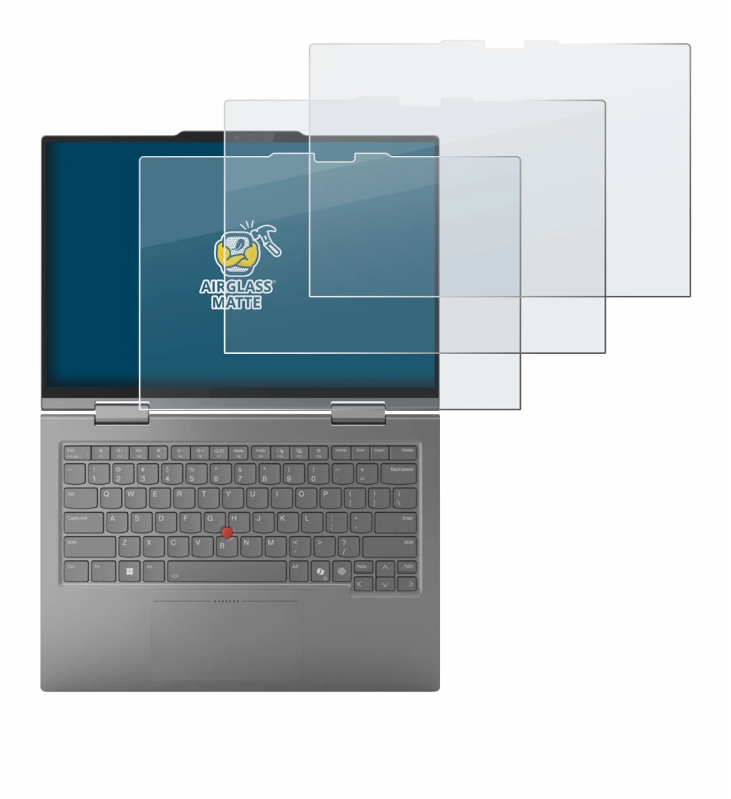 Image de l'appareil Lenovo ThinkPad X1 2-in-1 Gen 10 Aura Edition avec une grande variété de protections d'écran.