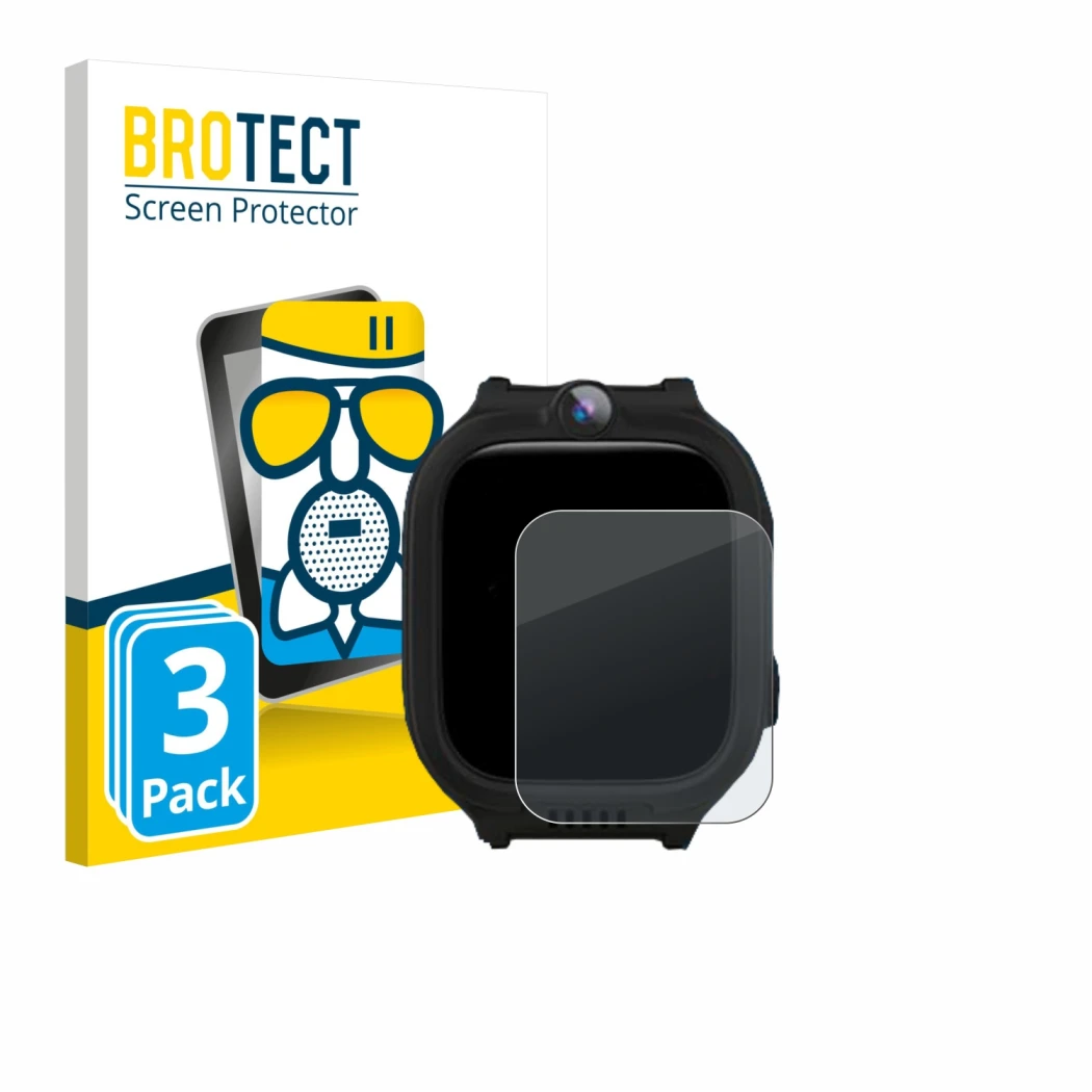 Face avant d’un emballage produit avec le logo de la marque BROTECT. À côté, l’appareil VELTIX X Pro 1.69