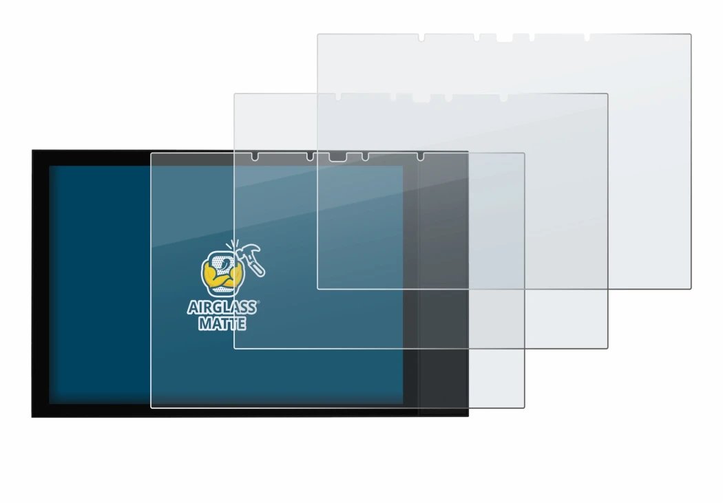 Image de l'appareil Shelly Wall Display XL avec une grande variété de protections d'écran.