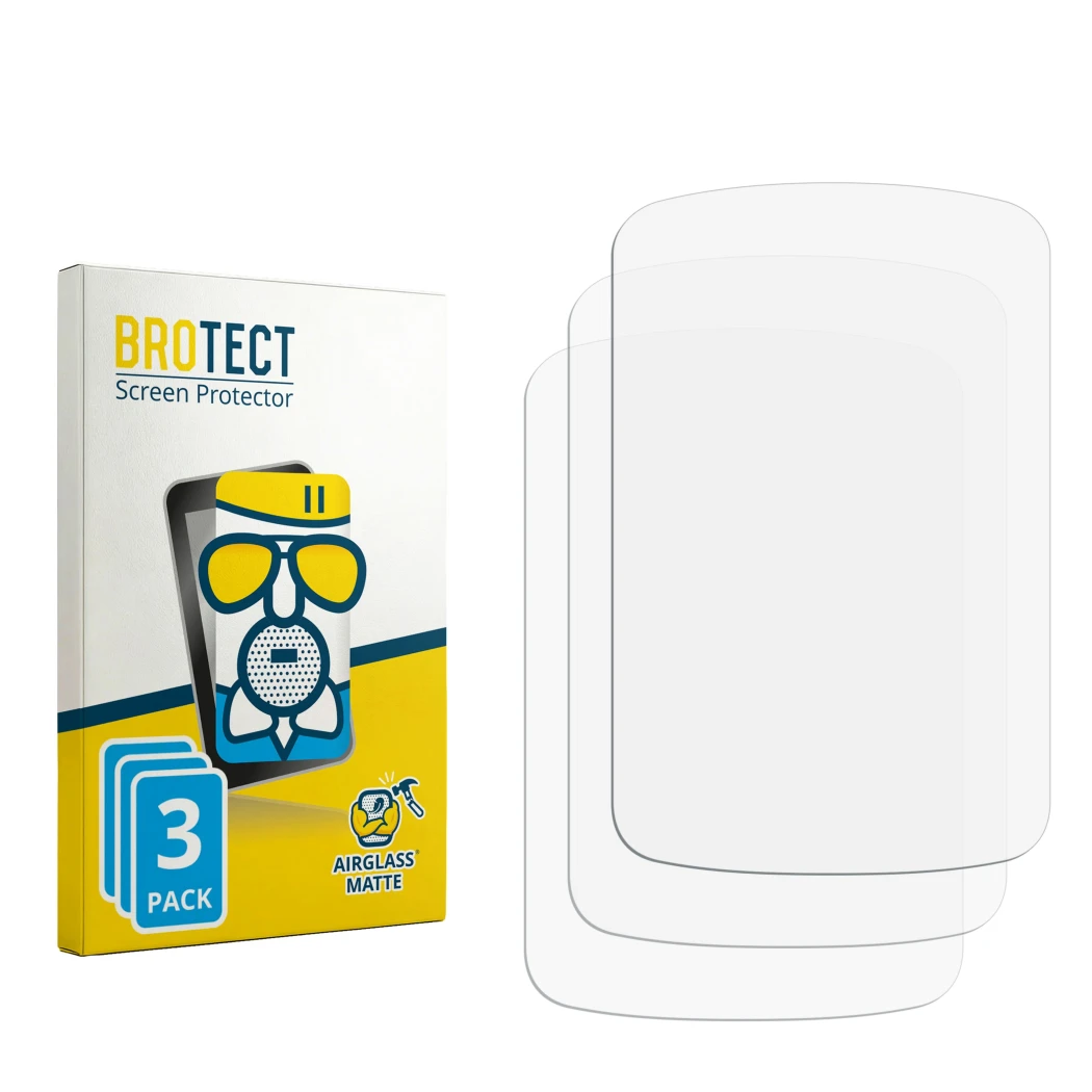 Face avant d’un emballage produit avec le logo de la marque BROTECT. À côté se trouve la protection d’écran correspondante.