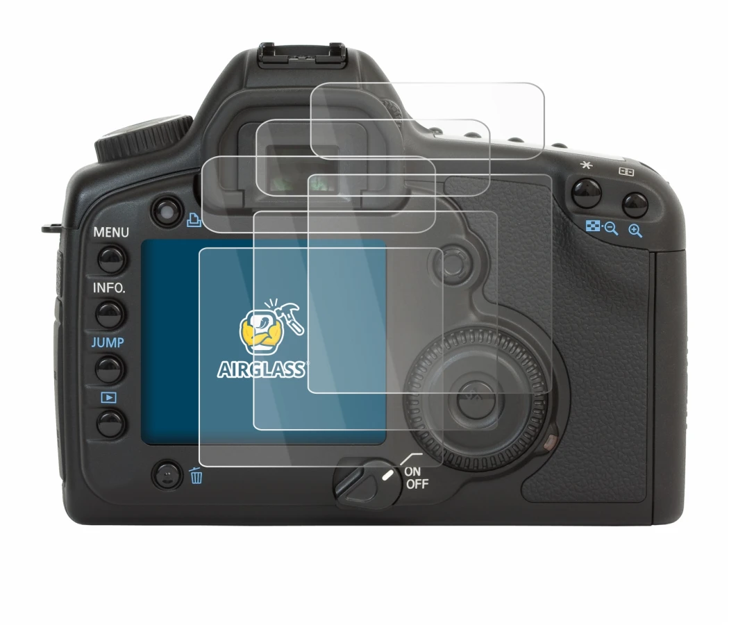 Image de l'appareil Canon EOS 5D avec une grande variété de protections d'écran.