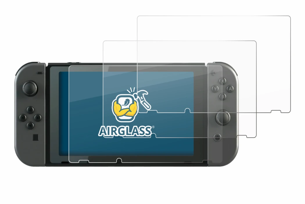 Image de l'appareil Nintendo Switch avec une grande variété de protections d'écran.