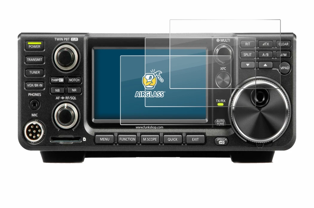 Image de l'appareil Icom IC-7300 avec une grande variété de protections d'écran.