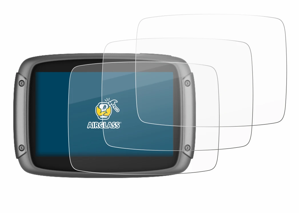 Image de l'appareil TomTom Rider 550 avec une grande variété de protections d'écran.