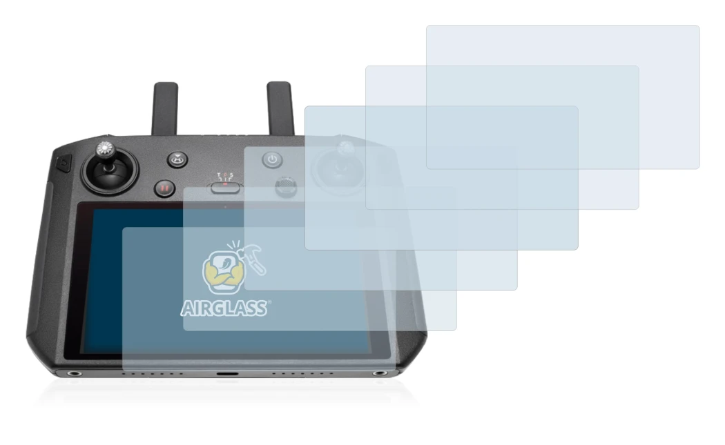 Image de l'appareil DJI Smart Controller avec une grande variété de protections d'écran.